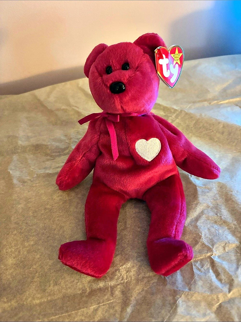 Ty Valentina the Bear Red Beanie Baby